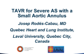 TAVR for Severe AS… With a Small Aortic Annulus