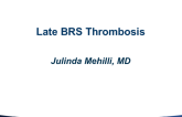 Case Presentations: BRS Thrombosis Within 1 Year