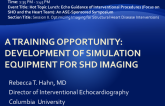 A Training Opportunity: Development of Simulation Equipment for SHD Imaging