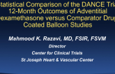 Statistical Comparison of the DANCE Trial 12-Month Outcomes of Adventitial Dexamethasone versus Comparator Drug-Coated Balloon Studies