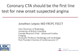 The Role of CT As the First Line Test for New Onset Chest Pain