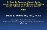 Debate: Does the Presence of Atrial Septal Aneurysm and/or a Large Degree of Shunting Identify Patients Most Likely to Benefit? No!