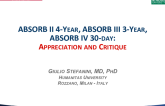 ABSORB II 4-Year, ABSORB III 3-Year, ABSORB IV 30-Day: Appreciation and Critique