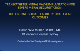 TENDYNE: 1-Year Outcomes of Transcatheter MV Replacement in Patients With Severe Mitral Regurgitation