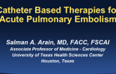 Catheter-Based Interventions for Acute Pulmonary Embolism
