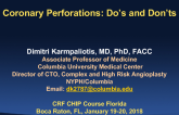 Coronary Perforations: Do’s and Don’ts