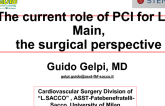 The current role of PCI for Left Main, the surgical perspective