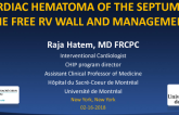 Cardiac Hematoma of the Septum or the Free RV Wall and Management