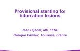 Provisional Stenting For Bifurcatin Lesions