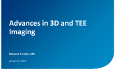 Advances in 3D and TEE Imaging