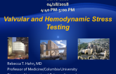 Valvular and Hemodynamic Stress Testing