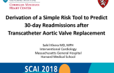Derivation of a Simple Risk Tool to Predict 30-day Readmissions after Transcatheter Aortic Valve Replacement