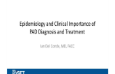 Epidemiology and Clinical Importance of PAD Diagnosis and Treatment
