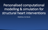 Personalized Computational Modeling for Structural Heart Interventions