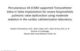Percutaneous VA ECMO Supported Transcatheter Valve-in-Valve Implantation for Severe Bioprosthetic Pulmonic Valve Dysfunction Using Moderate Sedation in the Cardiac Catheterization Laboratory