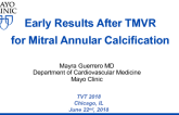 Early Results After TMVR for Mitral Annular Calcification