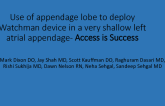 Use of Appendage Lobe to Deploy Watchman Device in a Very Shallow Left Atrial Appendage: Access Is Success