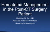 Hematoma Management in the Post-CT Surgery Patient
