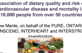 Association of dietary quality and risk of cardiovascular disease and mortality in 218,000 people from over 50 countries