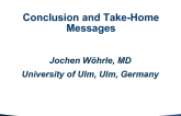 Conclusion and Take-Home Messages