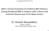 Clinical Outcomes of Sirolimus-Eluting Bioresorbable Peripheral Scaffold System in Subjects with Critical Limb Ischemia Disease due to De Novo Lesions (Meril)