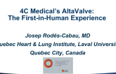 4C Medical's AltaValve: The First Human Experience