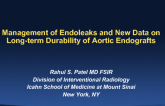 Management of Endoleaks and New Data on Long-term Durability of Aortic Endografts
