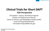 Clinical Trials for Short DAPT: FDA Perspective