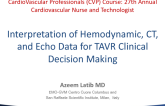 Interpretation of Hemodynamic, CT, and Echo Data for TAVR Clinical Decision-Making