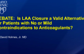 Debate: Is LAA Closure a Valid Alternative for Patients with No or Mild Contraindications to Anticoagulants? Yes - LAA Closure Reduces Hemorrhagic Stroke and Mortality – And Nearly Everyone Has a Reason Not to Take Oral Anticoagulants!