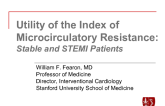 Utility of IMR in Stable Angina and in STEMI Culprits
