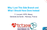 Case Presentation: Why I Lost This Side Branch and What I Should Have Done Instead