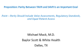 Point – Parity Should Include Valve Assessments, Regulatory Standards, and Equal Patient Access