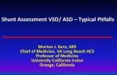 Shunt Assessment VSD/ ASD – Typical Pitfalls