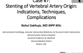 Case #7: Stenting of Vertebral Artery Origin: Indications, Techniques, Complications