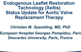 Endogenous Leaflet Restoration Technology (Xeltis) – Status Update for Aortic Valve Replacement Therapy