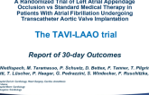 TAVI/LAAO: A Randomized Trial of Left Atrial Appendage Occlusion vs Standard Medical Therapy in Patients With Atrial Fibrillation Undergoing Transcatheter Aortic Valve Implantation