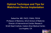 Optimal Technique and Tips for Watchman Implantation
