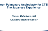Balloon Pulmonary Angioplasty for CTEPH: The Japanese Experience