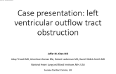 Case Presentation: Left Ventricular Outflow Tract Obstruction