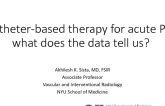 Catheter-Based Therapy for Acute Pulmonary Embolism: What Does the Data Tell Us?