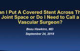 Can I Put a Covered Stent Across This Joint Space or Do I Need to Call a Surgeon?