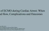 Use of ECMO during Cardiac Arrest: When and How, Complications and Outcomes