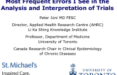 Most Frequent Errors I See in the Analysis and Interpretation of Trials