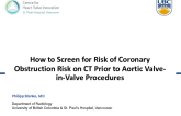 How to Screen for Risk of Coronary Obstruction Risk on CT Prior to Aortic Valve-in-Valve Procedures