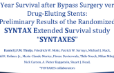 SYNTAXES: Ten-Year Follow-up From a Randomized Trial of Drug-Eluting Stents vs Bypass Surgery in Patients With Left Main and Triple Vessel Disease (Preliminary Results)