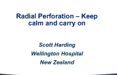 Case #4: Radial Artery Dissection and Perforation