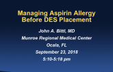 Managing Aspirin Allergy Before DES Placement