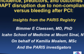 TCT-110: Incidence, predictors, and outcomes of DAPT disruption due to non-compliance versus bleeding after PCI: insights from the PARIS Registry