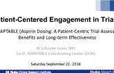 Patient-Centered Engagement in Trials: Case Example - ADAPTABLE